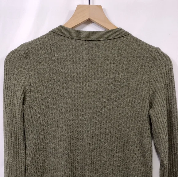 NWOT American Eagle Knitted Button Front Dress Cardigan Women's S Green Boho - Picture 6 of 9